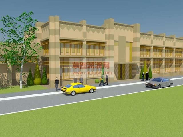 酒店建筑SU模型