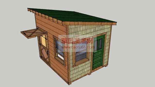 杂物房木屋SU模型