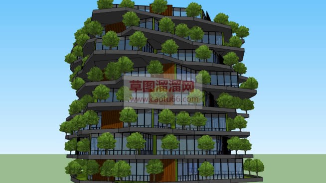 酒店楼SU模型