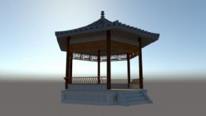 中式古建亭子SU模型