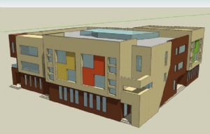 学校幼儿园建筑SU模型 免费sketchup模型下载