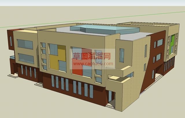 学校幼儿园建筑SU模型