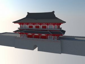 古建城门城楼SU模型