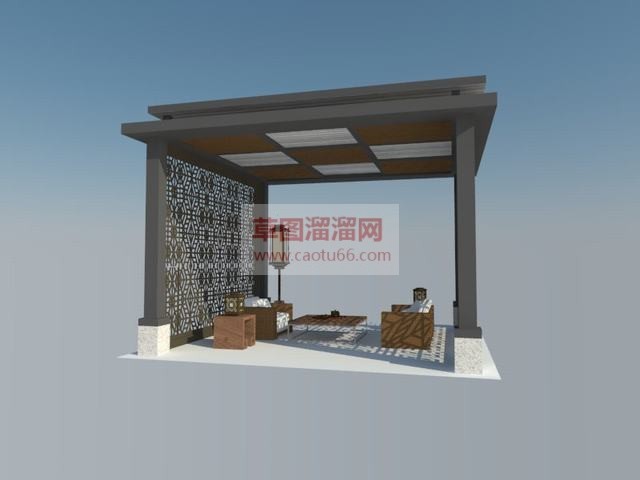 中式景观亭子SU模型