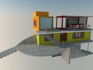 集装箱建筑SU模型