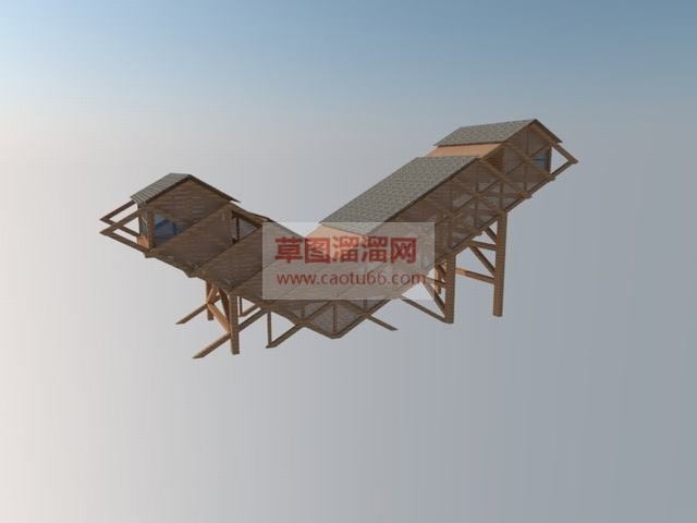 观鸟台观鸟亭景观SU模型