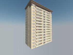 新中式公寓建筑SU模型 免费sketchup模型下载