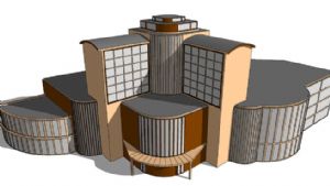 酒店建筑SU模型