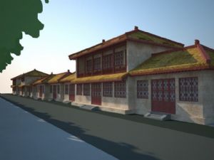 中式民族风情民居SU模型