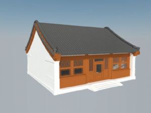 中式古代厢房SU模型