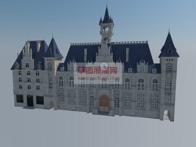 法式酒店建筑SU模型
