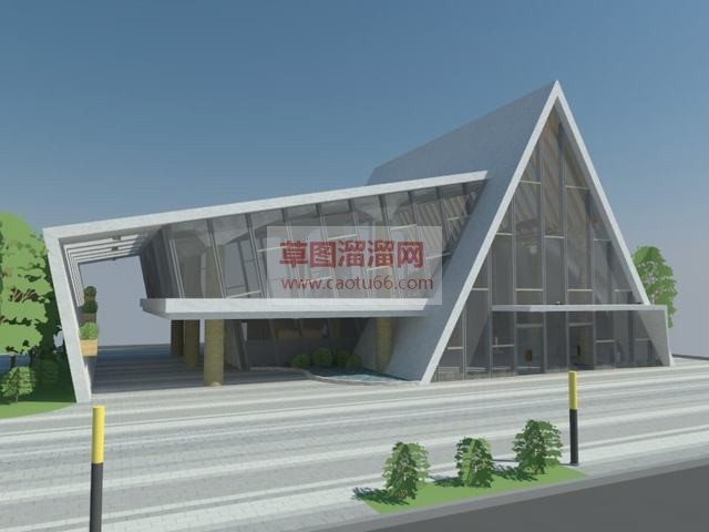创意建筑博物馆SU模型