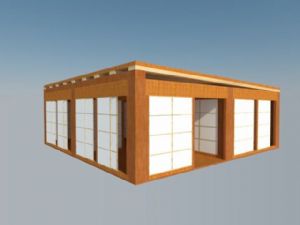 日式茶馆茶坊SU模型