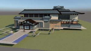 日式会所建筑SU模型