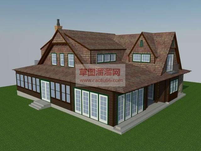 美式房屋SU模型