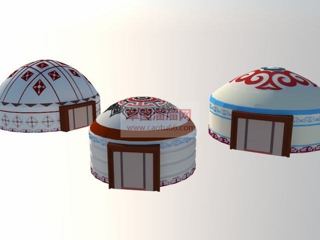 蒙古包帐篷SU模型