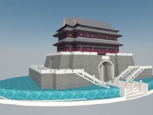古建城门城楼SU模型