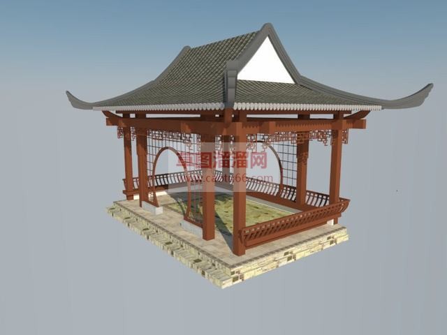 中式亭子古建SU模型