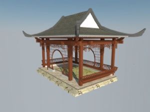 中式亭子古建SU模型