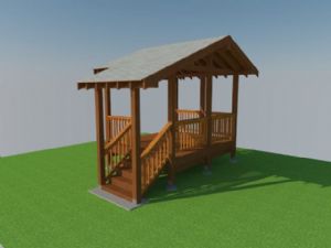 亭子SU模型 免费sketchup模型下载