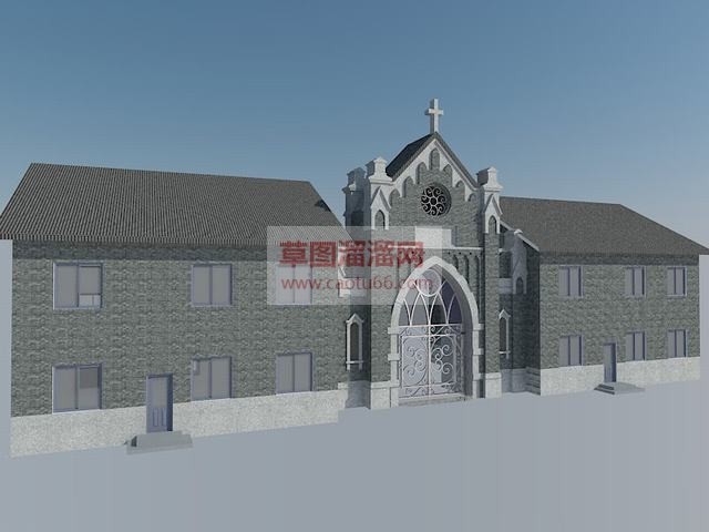 教堂建筑SU模型