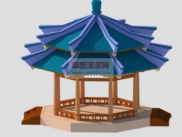 凉亭亭子SU模型