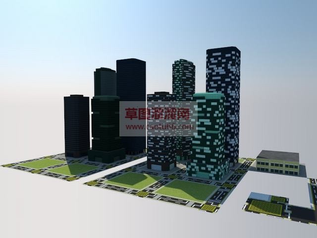 城市楼房建筑SU模型