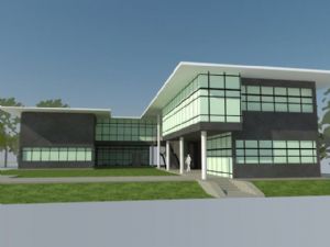 办公建筑办公区域SU模型
