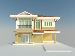 乡村别墅二层SU模型
