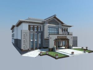 徽派中式私人会所SU模型 免费sketchup模型下载