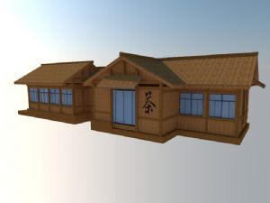 日式茶室木屋SU模型