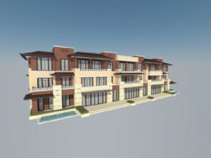 别墅联排建筑SU模型