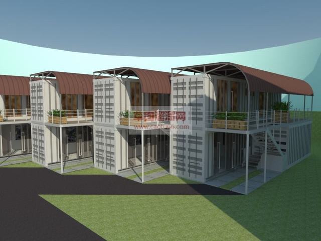 集装箱建筑住宅SU模型