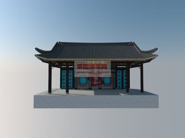 古建戏台SU模型
