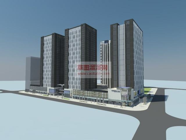 商业综合体建筑SU模型