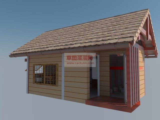 中式木屋休息间SU模型