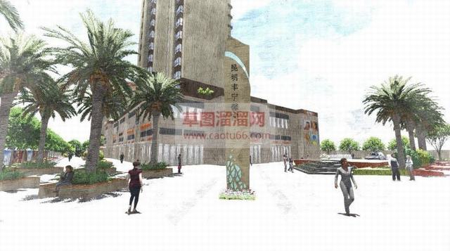 小区商业景观SU模型
