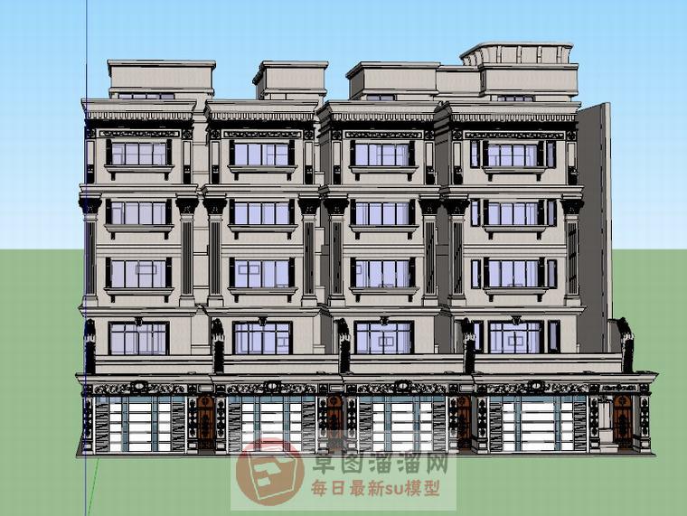 住宅联排别墅SU模型
