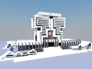 创意行政办公大楼SU模型