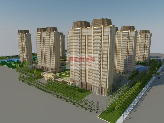 小区景观高层SU模型