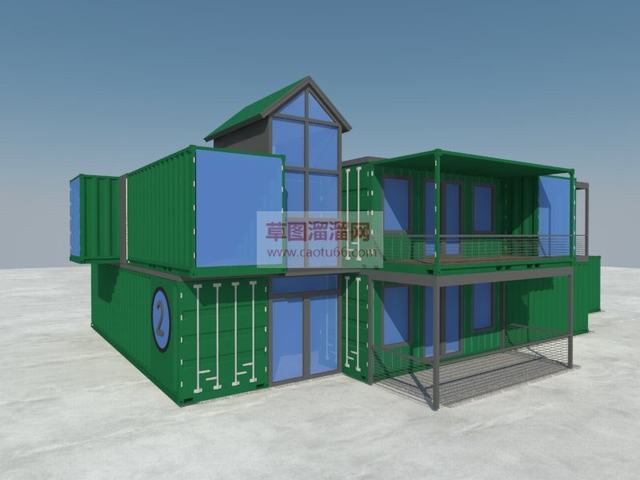 集装箱住宅建筑SU模型