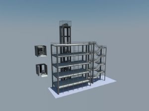 工业建筑升降梯SU模型 免费sketchup模型下载