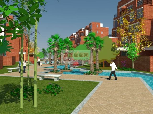 英式小区景观建筑SU模型