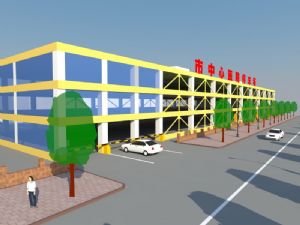 停车场建筑停车楼SU模型