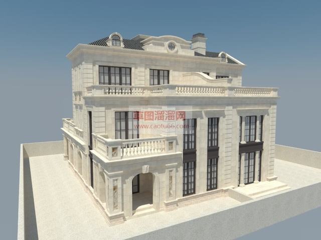 美欧风格别墅住宅建筑SU模型