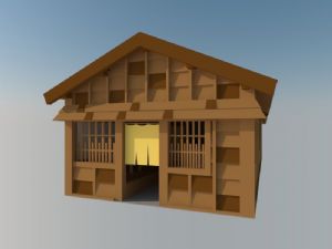 日式古代茶室SU模型