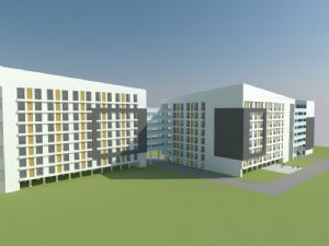 学校宿舍楼SU模型