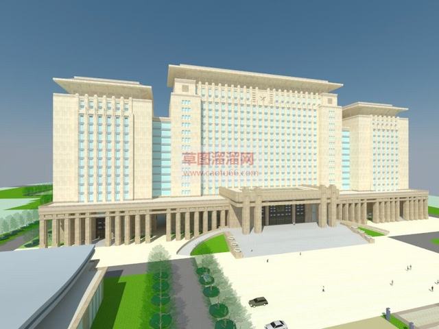 政府行政办公大楼SU模型