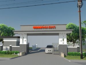 新中式小区入口岗亭SU模型