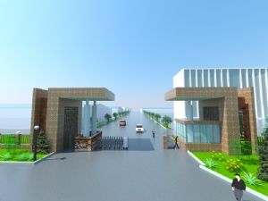 工厂入口大门岗亭SU模型